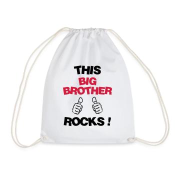 Frère Frangin Frere Naissance Bébé Frérot - Sac de sport léger - blanc - Devant