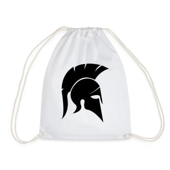 sparta_helm_001 - Drawstring Bag - white - Front