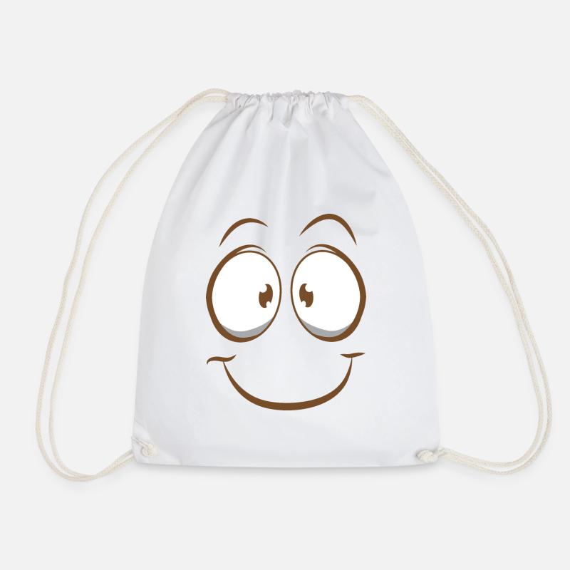 Funny Emotion - Drawstring Bag - white