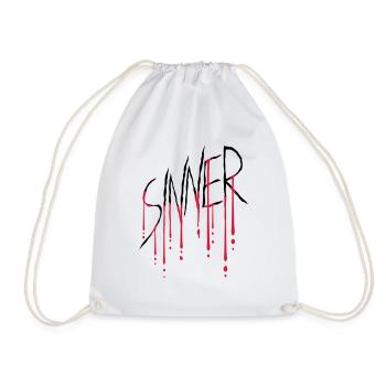 Sinner wound scratch - Drawstring Bag - white - Front