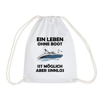 Ich liebe mein Boot Motorboot - Turnbeutel - Weiß - Vorne