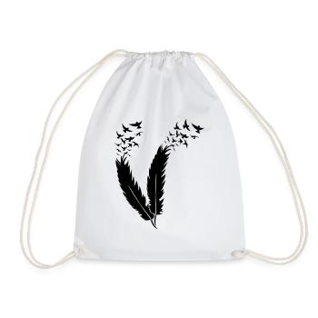 feather fly birds - Sac de sport léger - blanc - Devant