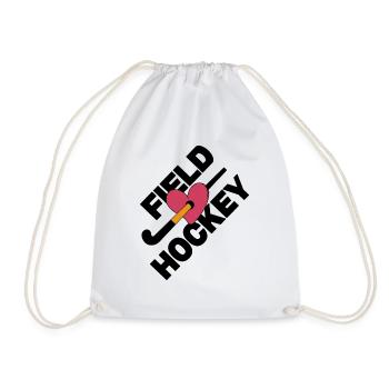 feldhockey hockey fieldhockey hockey-love - Drawstring Bag - white - Front