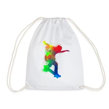 Skateboard Skateboard Skateur - Sac de sport léger - blanc - Devant