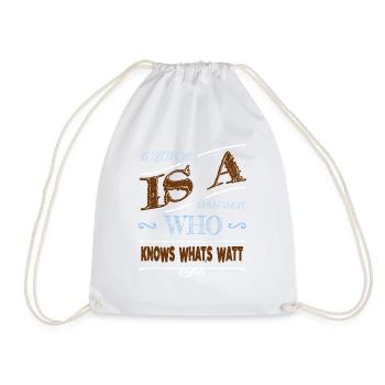 électricien cadeau idée cadeau appareils actrice - Sac de sport léger - blanc - Devant