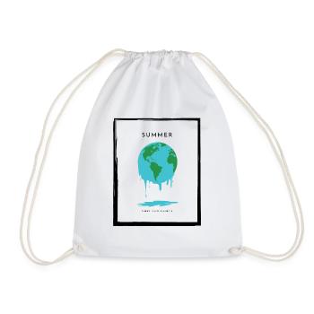 Summer - There is no Planet B - Drawstring Bag - white - Front