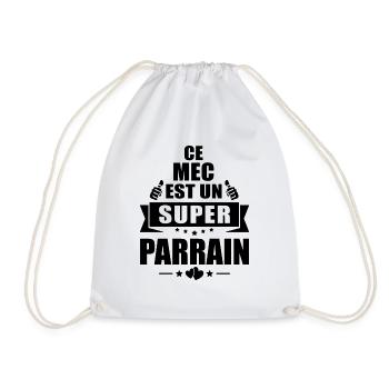 humour parrain / ce mec est un super parrain - Sac de sport léger - blanc - Devant