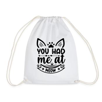 Tu m’as eu à Miaou - Sac de sport léger - blanc - Devant