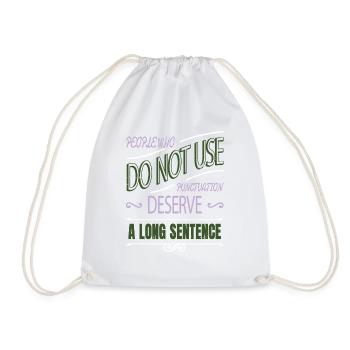 Blogging Jokes Funny Gift School Cool - Drawstring Bag - white - Front