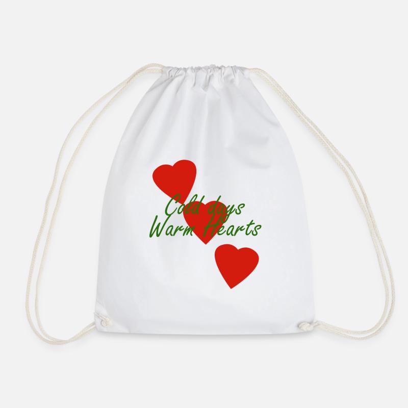 Cold days - Drawstring Bag - white