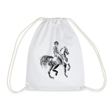 cheval et son cavalier - Sac de sport léger - blanc - Devant