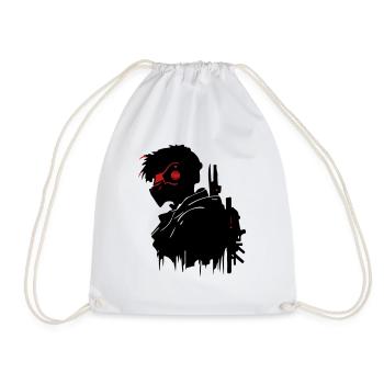space soldier - Drawstring Bag - white - Front
