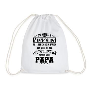 papa spruch - Turnbeutel - Weiß - Vorne