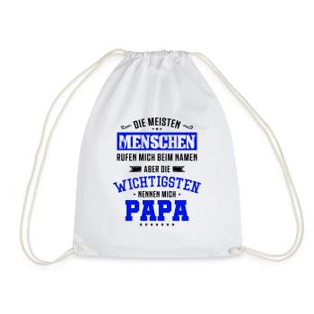 papa spruch - Turnbeutel - Weiß - Vorne