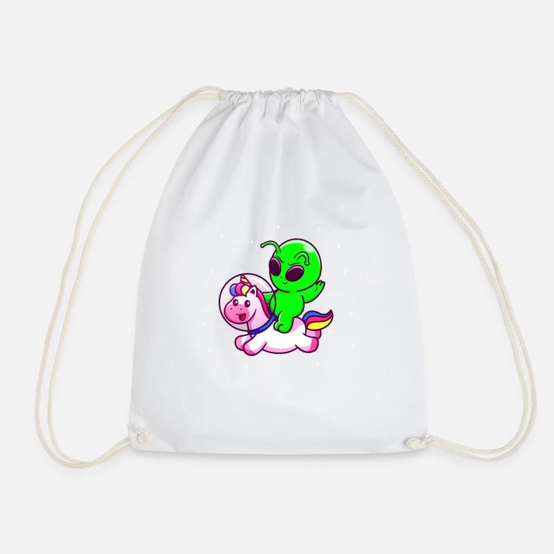 Space - Drawstring Bag - white