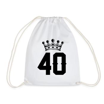 40 krone - Turnbeutel - Weiß - Vorne