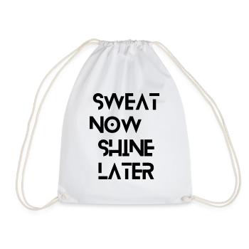 La sueur brille maintenant plus tard - Sac de sport léger - blanc - Devant