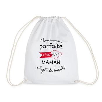maman parfaite c est une maman adepte de karaté - Sac de sport léger - blanc - Devant