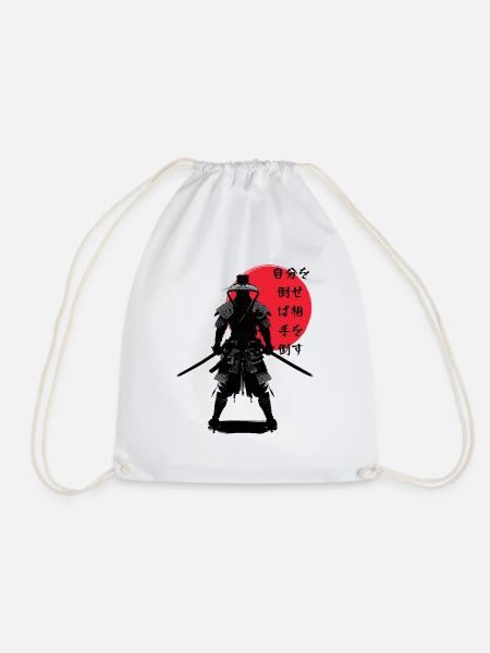 Samurai Schwertkämpfer - Turnbeutel - Weiß