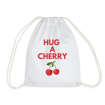 HUG A CHERRY - Drawstring Bag - white - Front