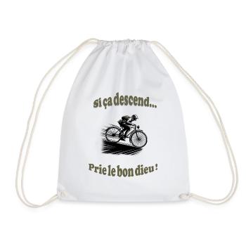Si ca descend, Prie le bon dieu - Sac de sport léger - blanc - Devant