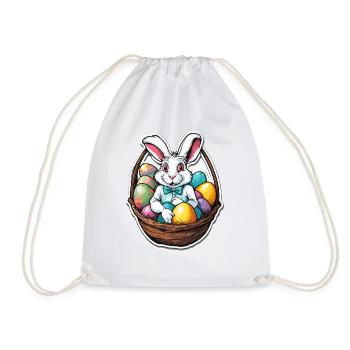 Easter Bunny / Easter / Eggs / Holidays / Easter - Drawstring Bag - white - Front