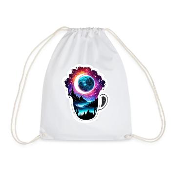 Silhouette / Forest / Portrait / Trees / Person - Drawstring Bag - white - Front