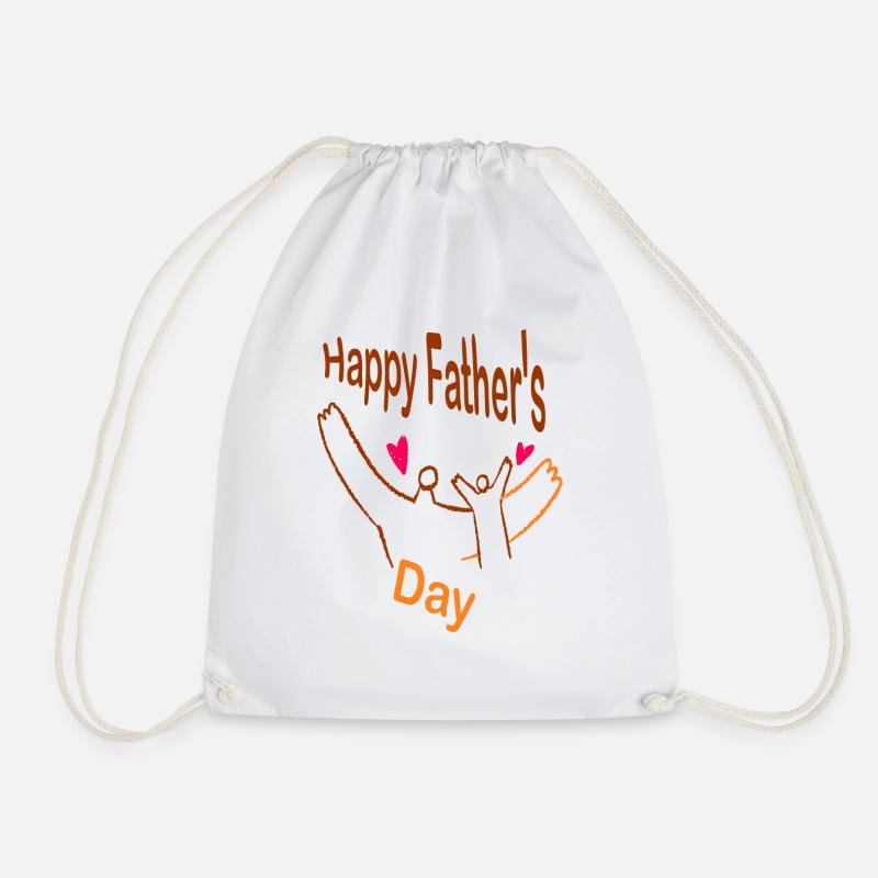 Happy Father's Day - Drawstring Bag - white