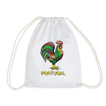 Portugal Galo de Barcelos - Drawstring Bag - white - Front