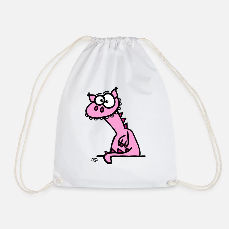 The Dragon - Drawstring Bag - white