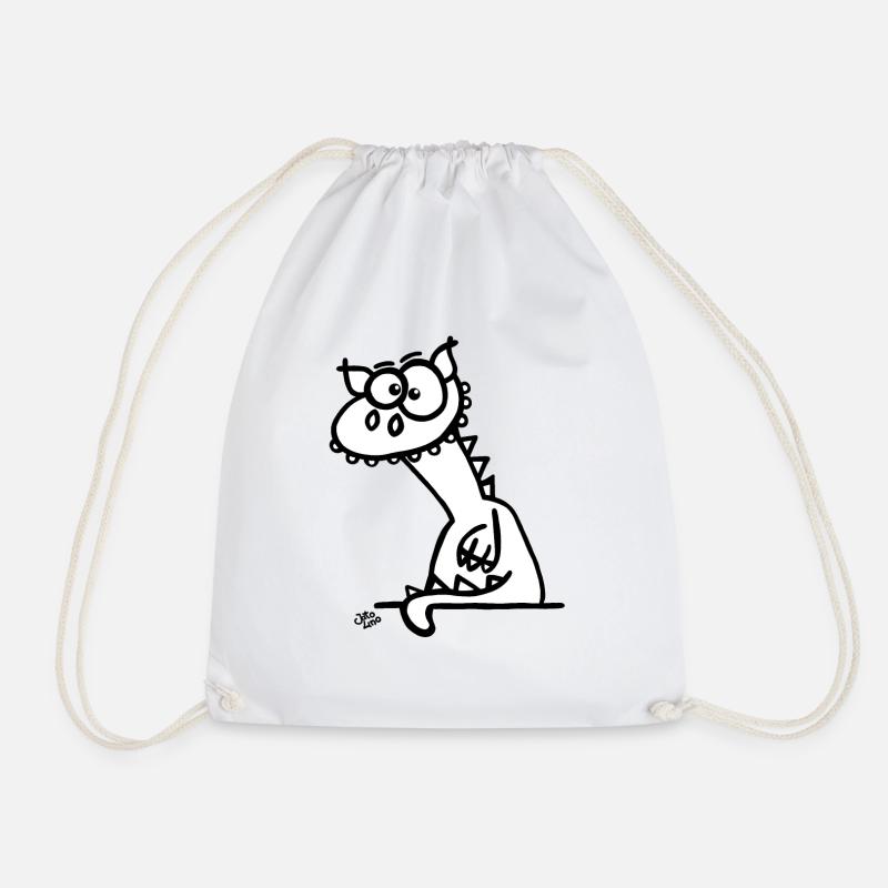 The Dragon - Drawstring Bag - white