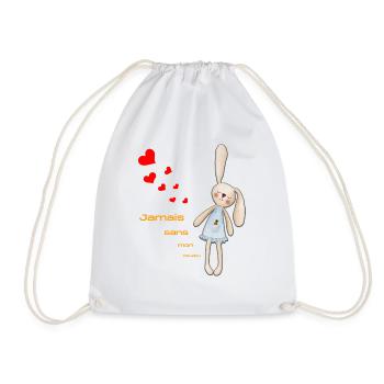 Jamais sans mon doudou - Sac de sport léger - blanc - Devant