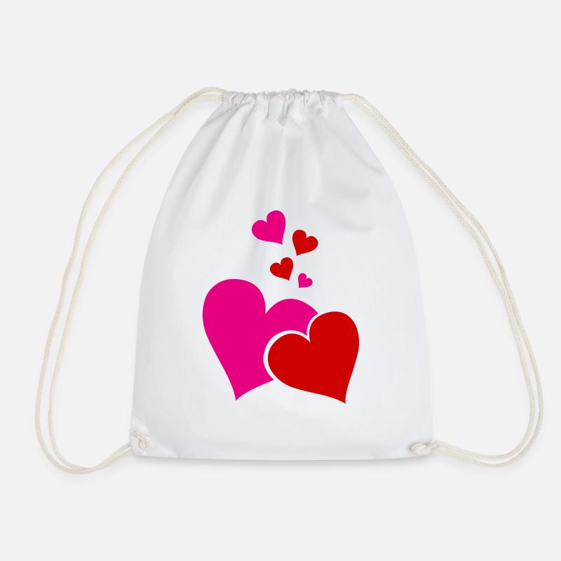 Hearts - Turnbeutel - Weiß
