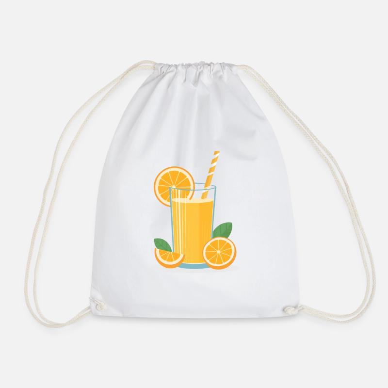 Orangensaft - Turnbeutel - Weiß