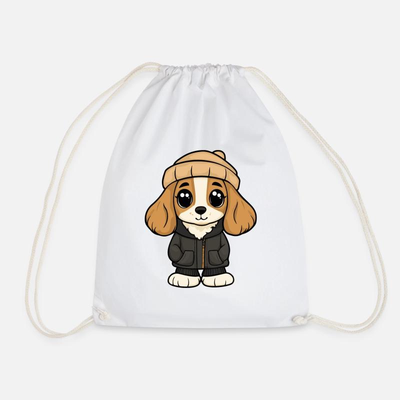 Cocker Spaniel Hund Cartoon - Turnbeutel - Weiß