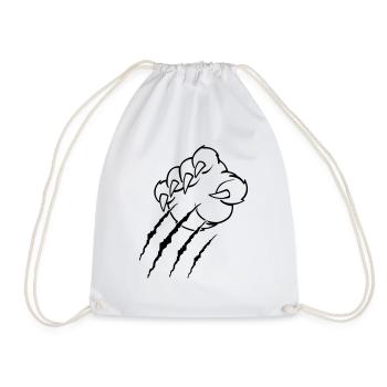 Griffes d’animaux - Sac de sport léger - blanc - Devant