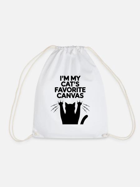 I'm My Cat's Favorite Canvas - Turnbeutel - Weiß
