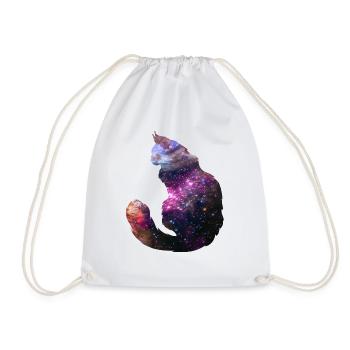 Space cat - Turnbeutel - Weiß - Vorne