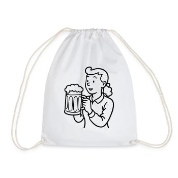 Biermädchen - Turnbeutel - Weiß - Vorne