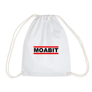 Moabit - neighborhood - Berlin - Tiergarten - Wedding Bro - Drawstring Bag - white - Front