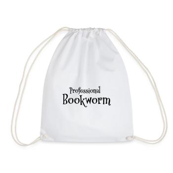 Professional bookworm - Drawstring Bag - white - Front