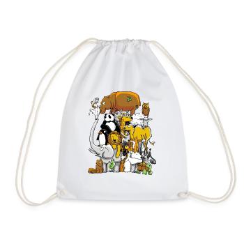Wild life - Drawstring Bag - white - Front
