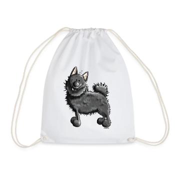 Drôle Schipperke - Chien - Sac de sport léger - blanc - Devant