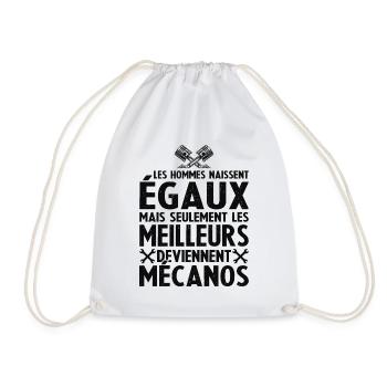 Les Hommes Naissent Egaux - Les Meilleurs Mécanos - Sac de sport léger - blanc - Devant