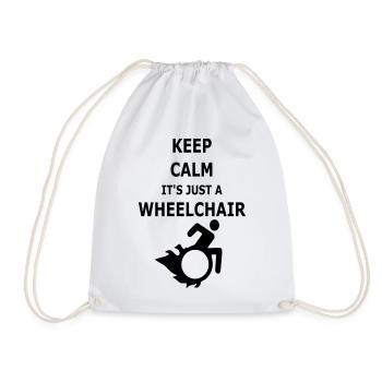 Restez calme ! C’est juste un fauteuil roulant # - Sac de sport léger - blanc - Devant