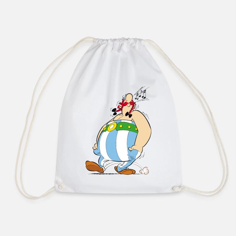 Asterix & Obelix - Obelix is singing - Drawstring Bag - white