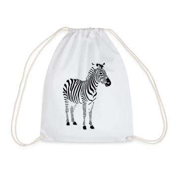 Zebra - Turnbeutel - Weiß - Vorne