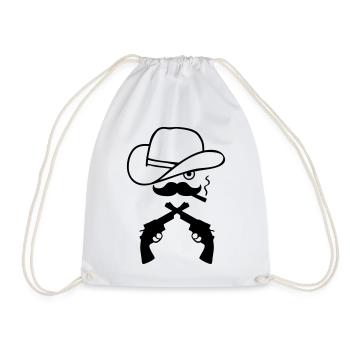 Cowboy - Turnbeutel - Weiß - Vorne