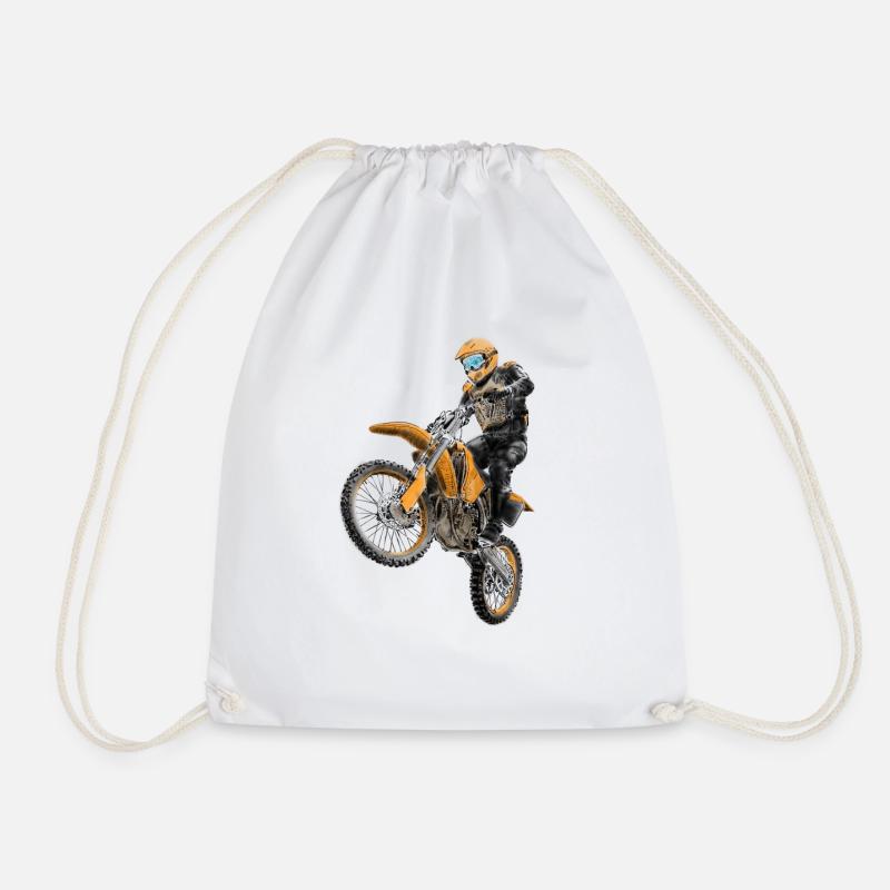 Motocross - Turnbeutel - Weiß