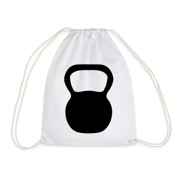 Kettle Bell - Drawstring Bag - white - Front